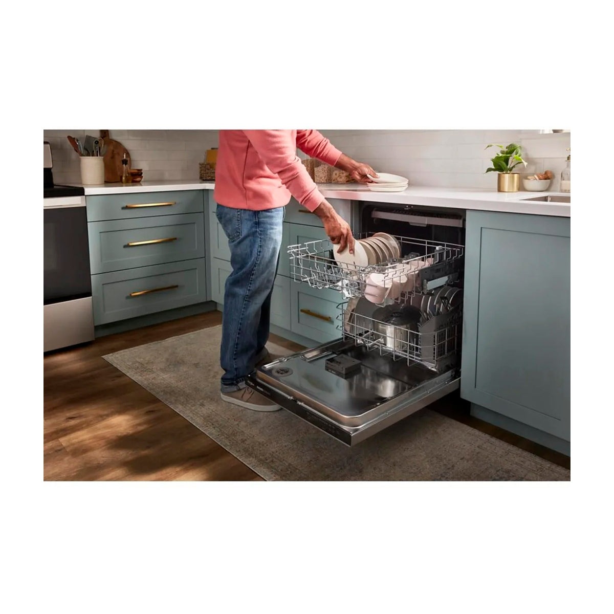 Whirlpool Lavaplatos Empotrable de 24" | Energy Star | Tercera Rejilla | Fan Drying Technology | Silencioso 51 dBA | 14 P/S | Acero Inoxidable