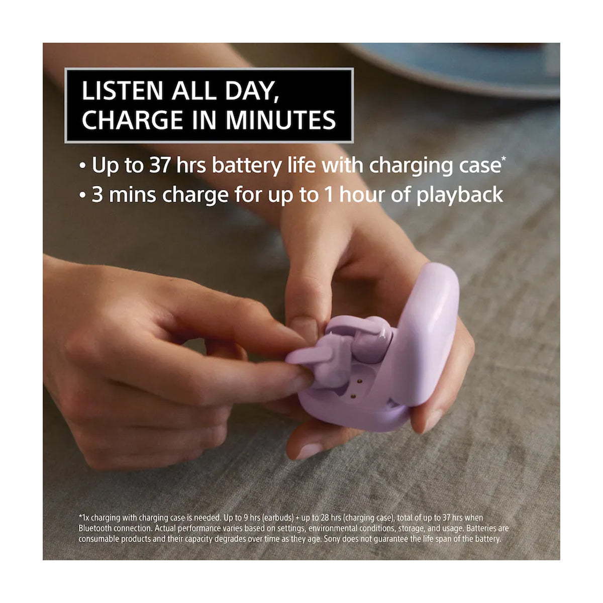 Sony WF-LC900 LinkBuds Clip True Wireless Audífonos Inalámbricos Bluetooth | Beige