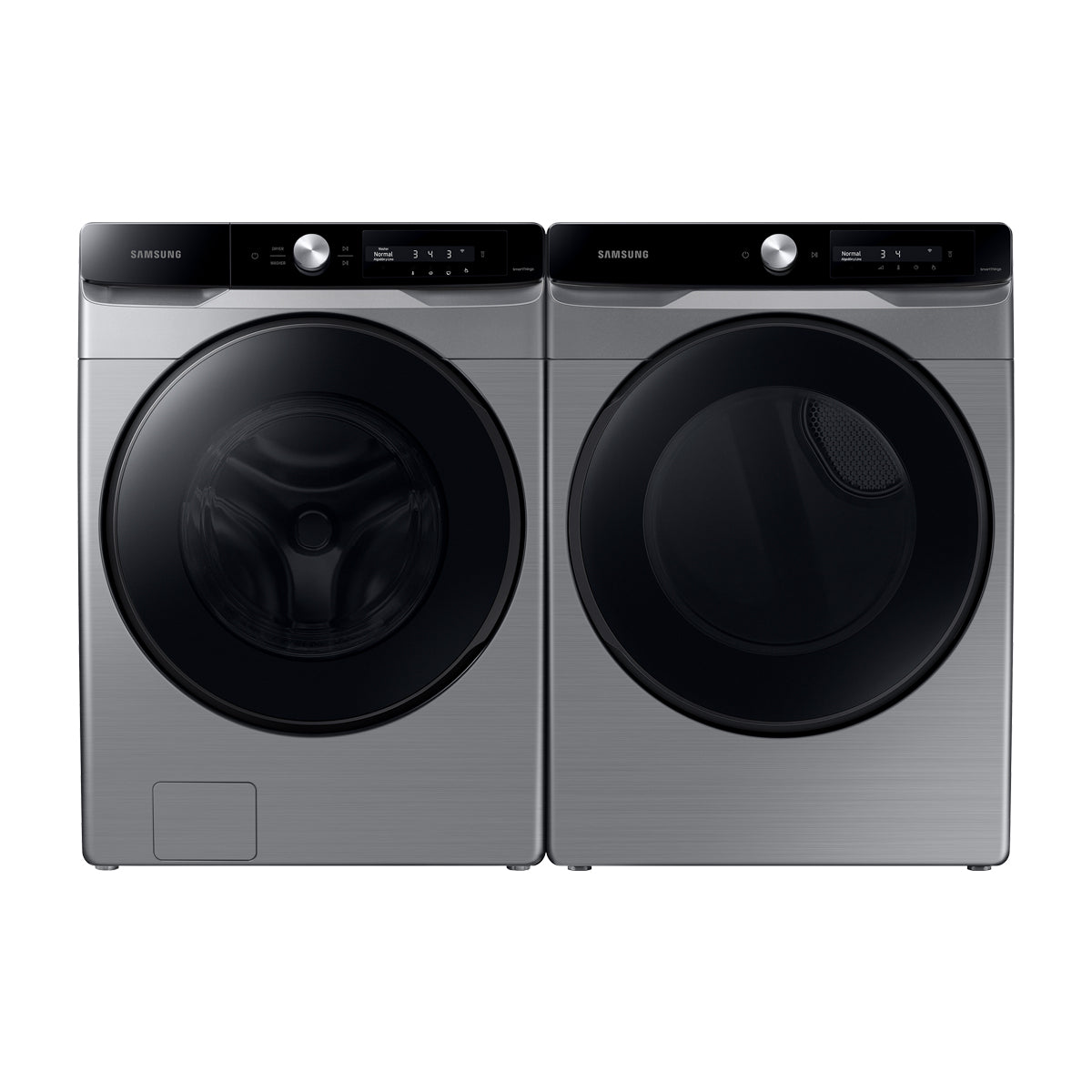 Samsung Combo Lavadora Automática Digital Inverter y Secadora Eléctrica de Carga Frontal | MultiControl | AI Control | VRT Plus | 22kg | Gris