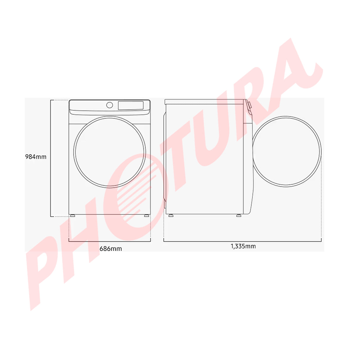 Samsung Combo Lavadora Automática Digital Inverter y Secadora Eléctrica de Carga Frontal | MultiControl | AI Control | VRT Plus | 22kg | Blanco