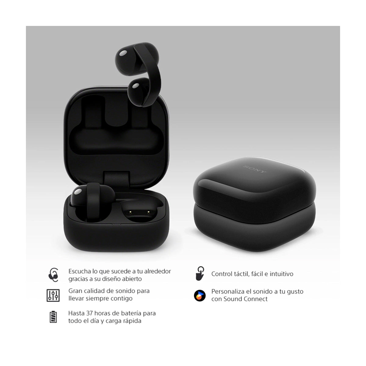 Sony WF-LC900 LinkBuds Clip True Wireless Audífonos Inalámbricos Bluetooth | Negro