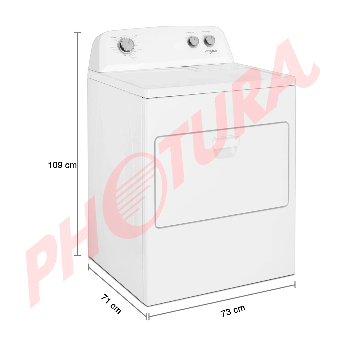 Whirlpool Secadora a Gas de Carga Frontal | Auto Dry | 12 Ciclos | Antiarrugas | 21kg
