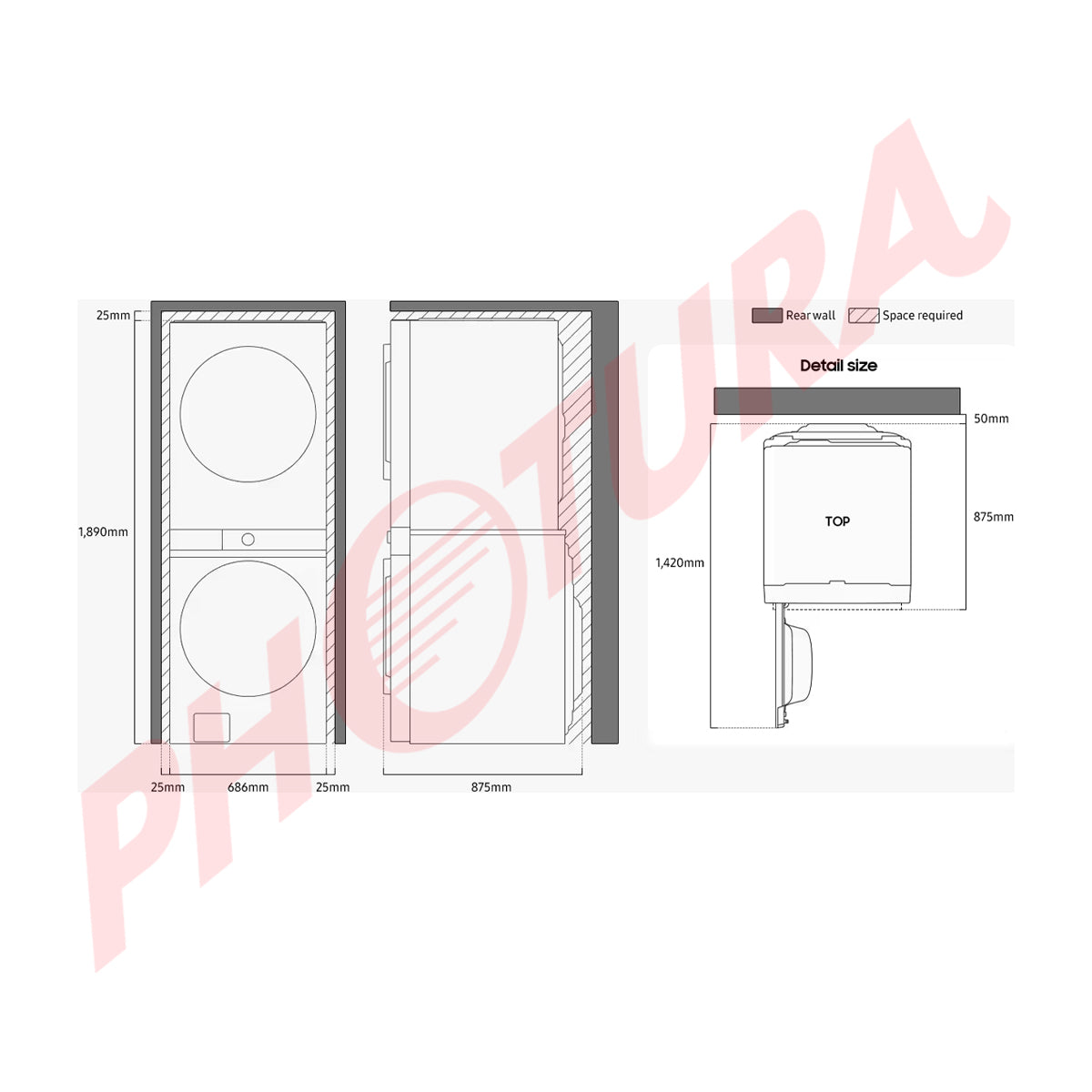 Samsung BESPOKE Centro de Lavado a Gas Digital Inverter de Carga Frontal | AI OptiWash | AI Optimal Dry | VRT Plus | 26kg | Negro