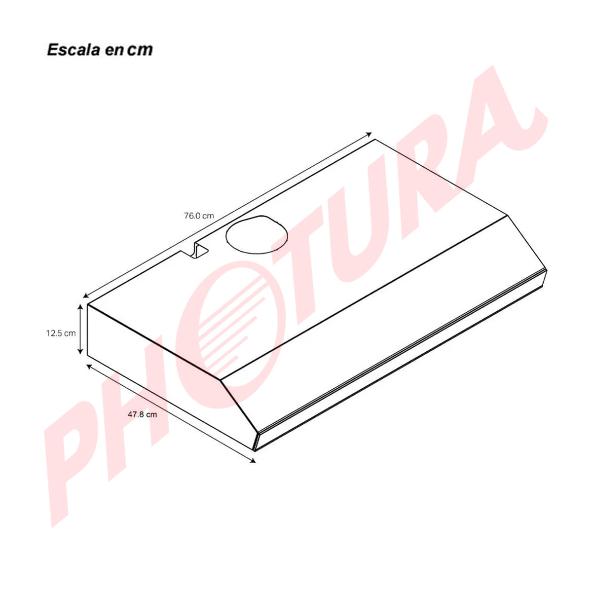 Whirlpool Extractor de Grasa de 76cm | Tipo Compacto | 3 Velocidades | Filtro de Aluminio | Filtro de Carbon Activo