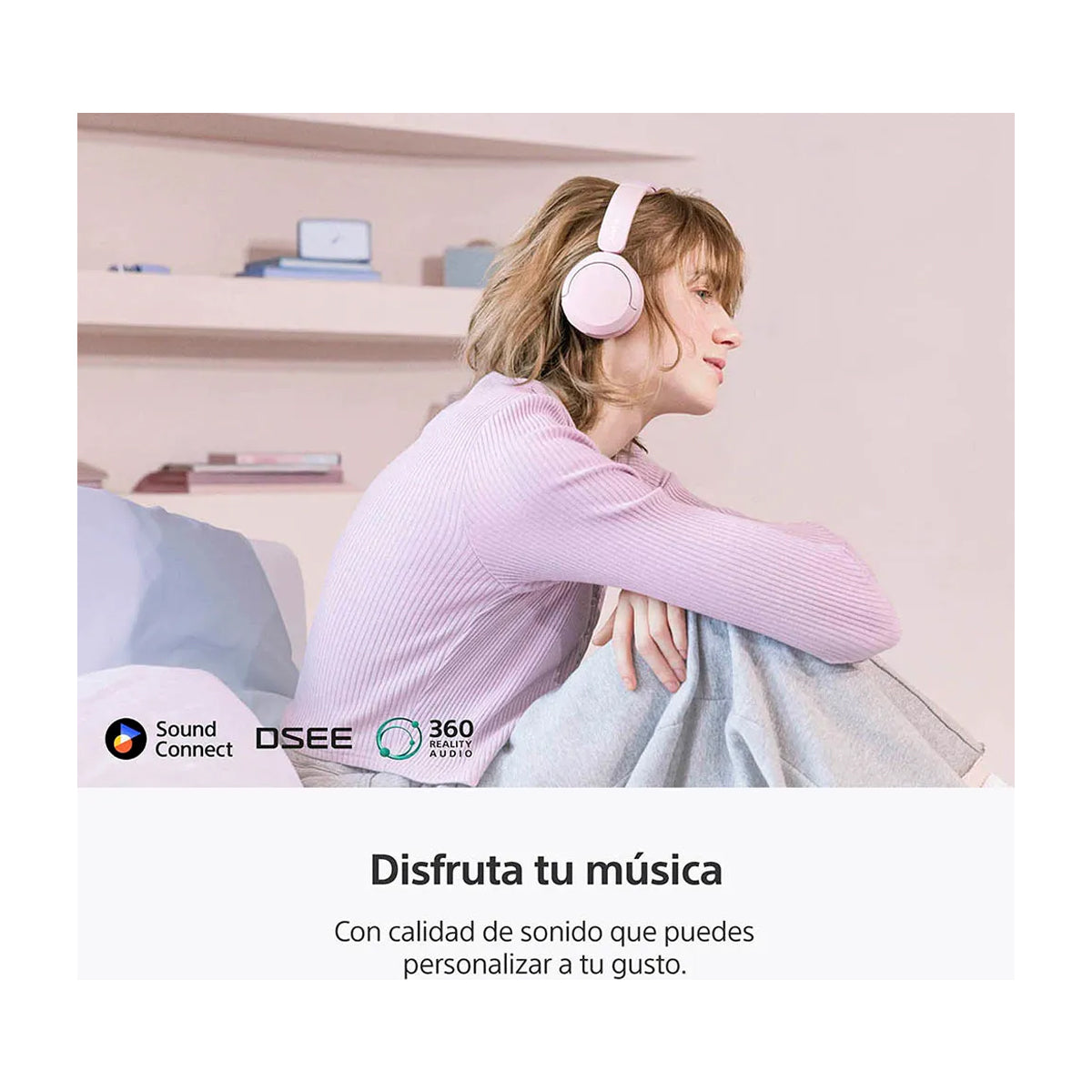 Sony WH-CH520 Audífonos Inalámbricos Bluetooth On-Ear | Rosa