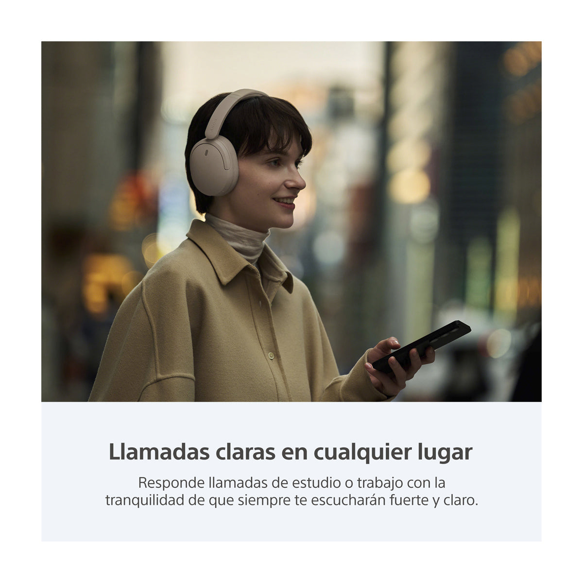 Sony WH-CH730N Audífonos Inalámbricos Bluetooth Over-Ear | Noise Cancelling | Beige