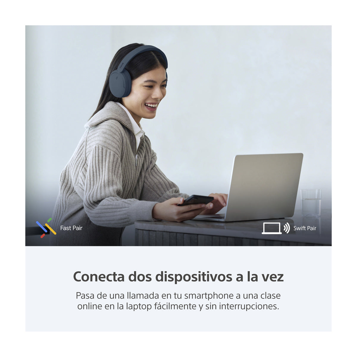 Sony WH-CH730N Audífonos Inalámbricos Bluetooth Over-Ear | Noise Cancelling | Azul