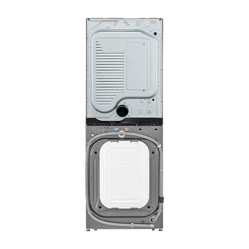 LG WashTower Torre de Lavado a Gas Inverter Direct Drive de Carga Frontal | AI DD | AI Sensor Dry | AI ThinQ | 22kg | Plateado