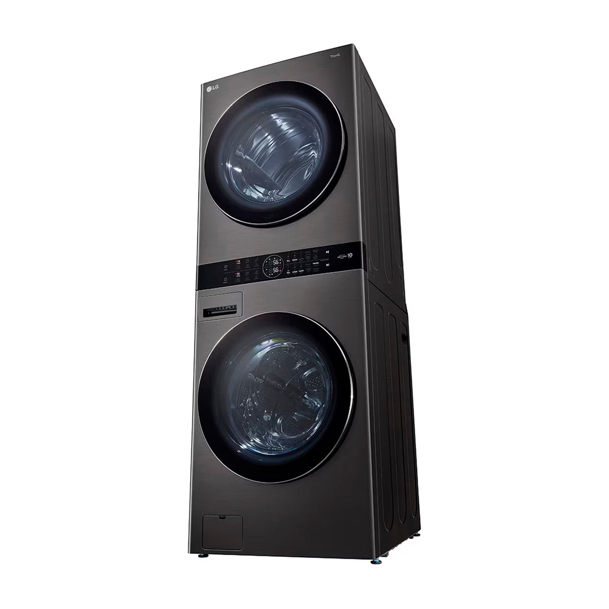 LG WashTower Torre de Lavado de 25kg y 22kg Secado a Gas Inverter Direct Drive de Carga Frontal | AI DD | AI Sensor Dry | AI ThinQ | Negro