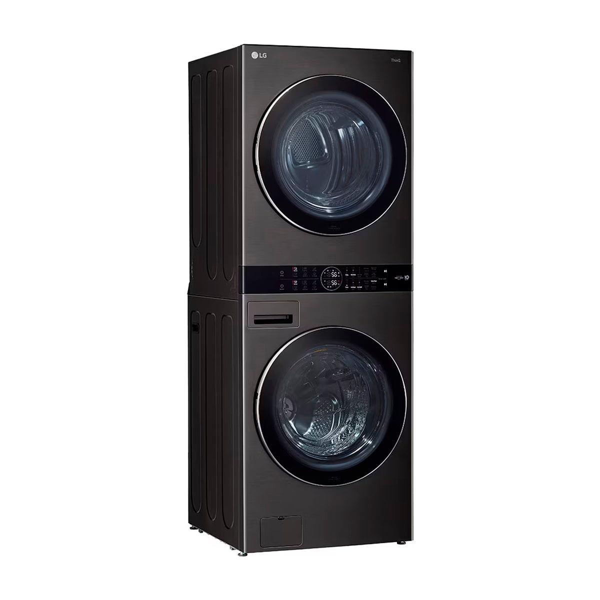 LG WashTower Torre de Lavado de 25kg y 22kg Secado a Gas Inverter Direct Drive de Carga Frontal | AI DD | AI Sensor Dry | AI ThinQ | Negro