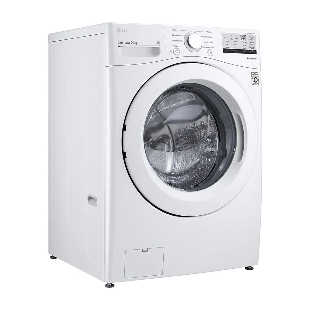 LG Combo Lavadora Automatica Inverter Direct Drive y Secadora Eléctrica de Carga Frontal | 6 Motion DD | 20kg | Blanco