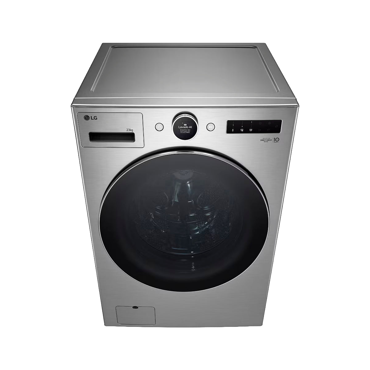 LG Combo Lavadora Automatica Inverter Direct Drive de 23kg y Secadora a Gas de Carga Frontal de 22kg | AI DD | ThinQ | 6 Motion DD | Turbo Wash | Plateado