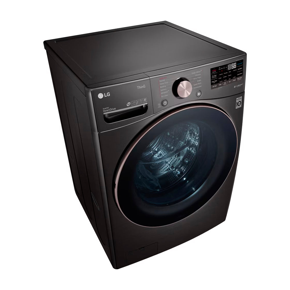 LG Combo Lavadora Automatica Inverter Direct Drive y Secadora a Gas de Carga Frontal | 6 Motion DD | TurboWash 360 | 25kg | Negro