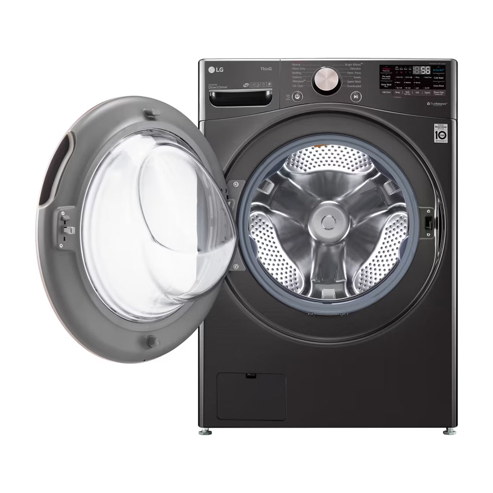 LG Combo Lavadora Automatica Inverter Direct Drive y Secadora a Gas de Carga Frontal | 6 Motion DD | TurboWash 360 | 25kg | Negro