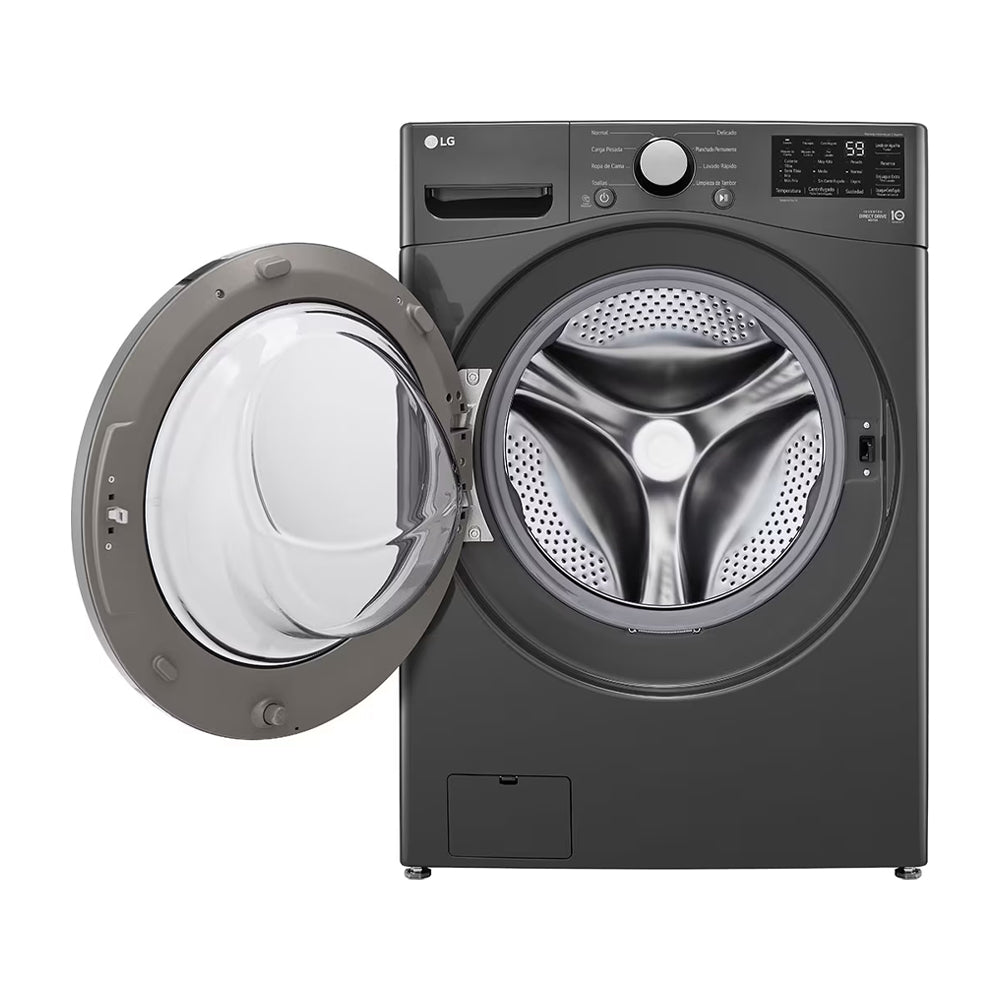 LG Combo Lavadora Automatica Inverter Direct Drive y Secadora a Gas de Carga Frontal | 6 Motion DD | 25kg | Negro Medio