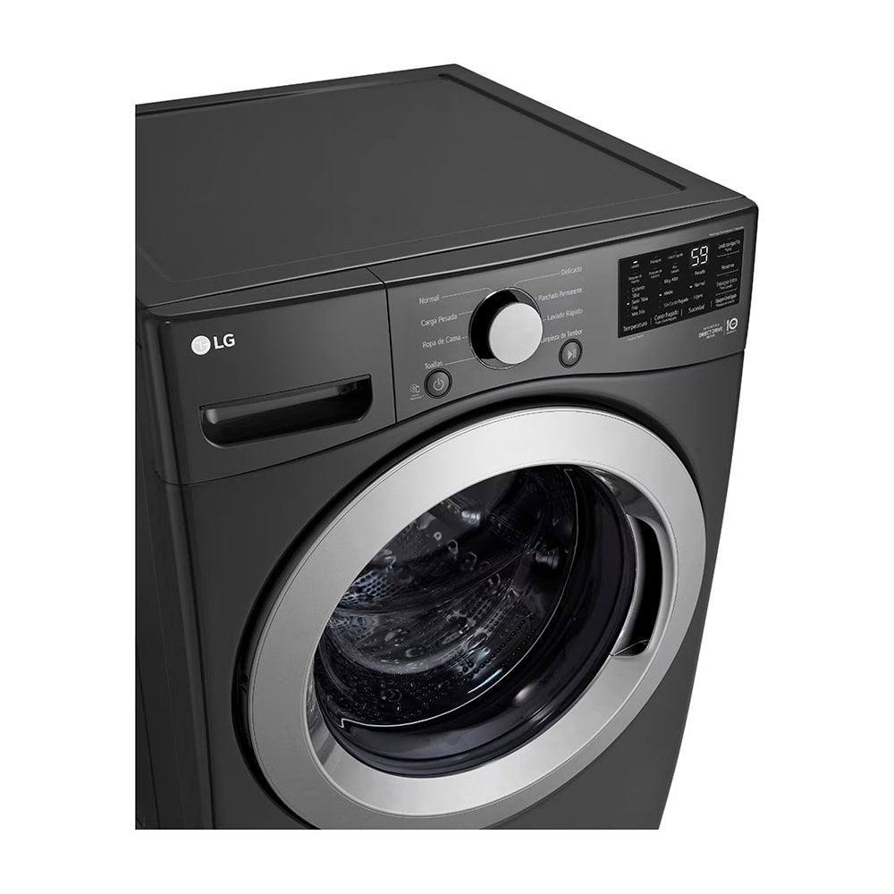 LG Combo Lavadora Automatica Inverter Direct Drive y Secadora a Gas de Carga Frontal | 6 Motion DD | 25kg | Negro Medio
