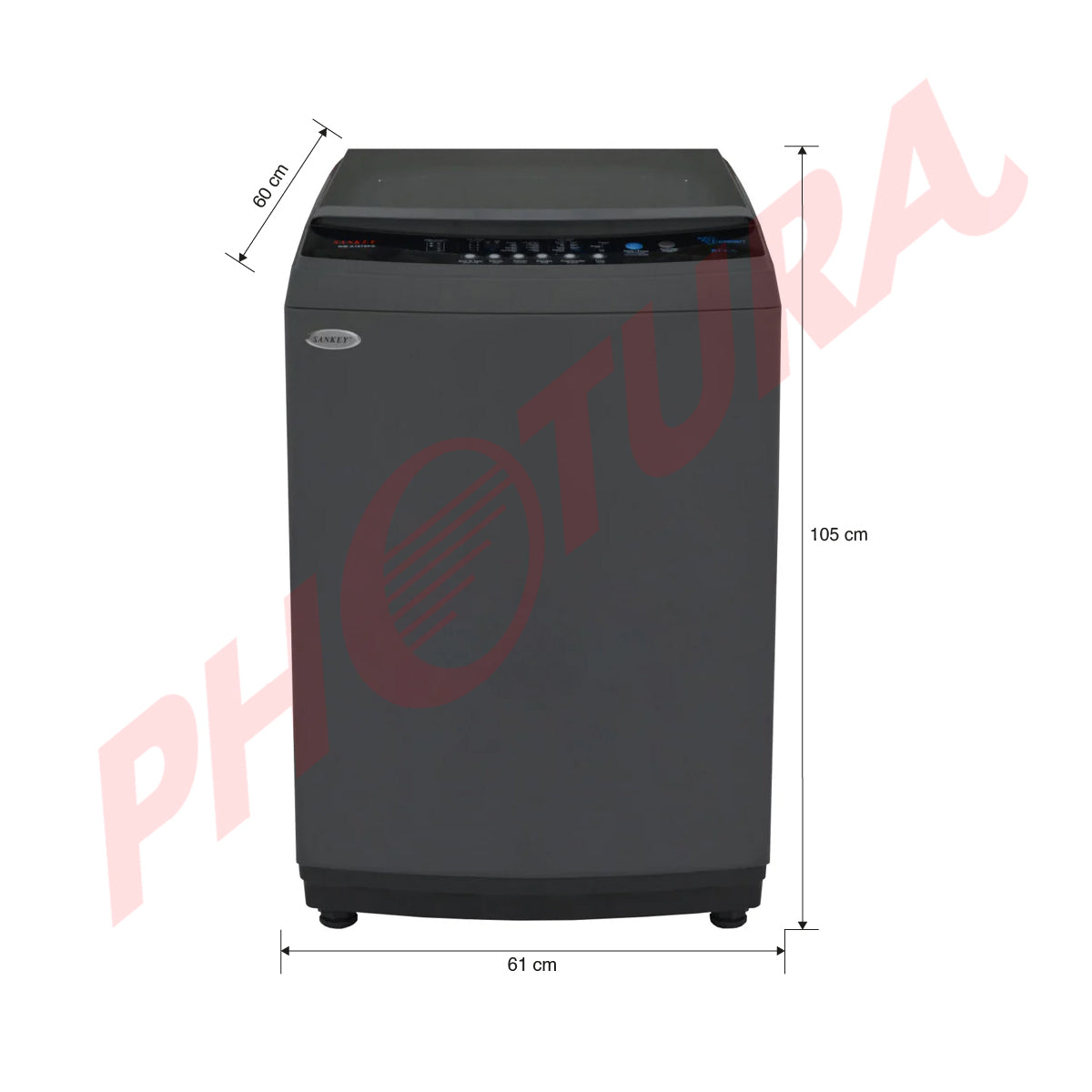 Sankey Lavadora Automática de Carga Superior | Super Silencioso | Programable | Filtrado Total | 16kg | Gris