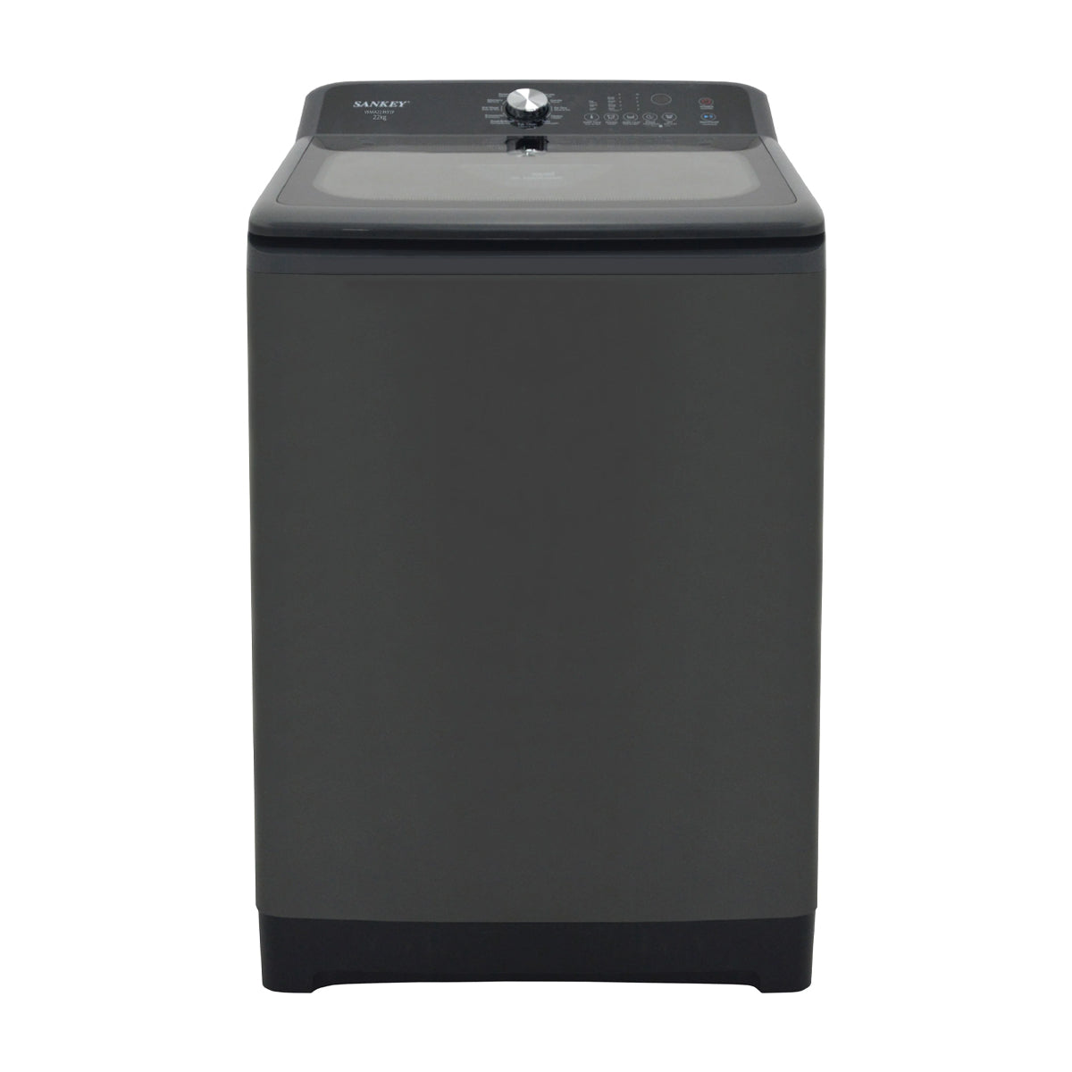 Sankey Lavadora Automática Inverter de Carga Superior | Panel Digital | Super Silencioso | Programable | Filtrado Total | 22kg | Gris