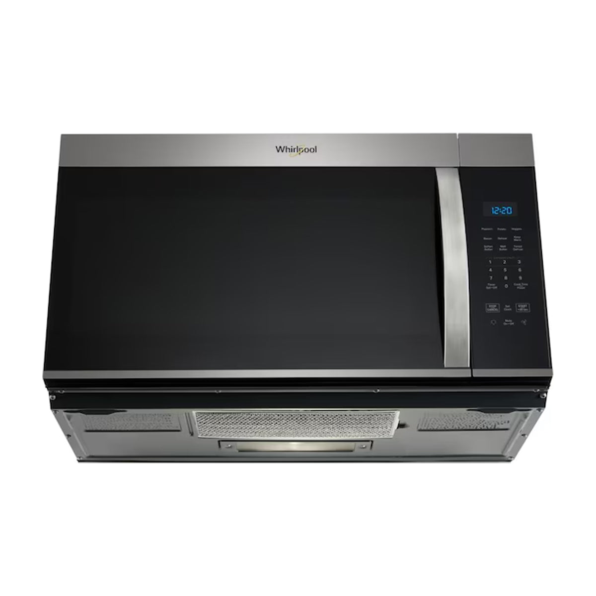 Whirlpool Microondas Extractor de 1000W | Tipo Campana | Controles Táctiles | 1.7p3 | Plateado