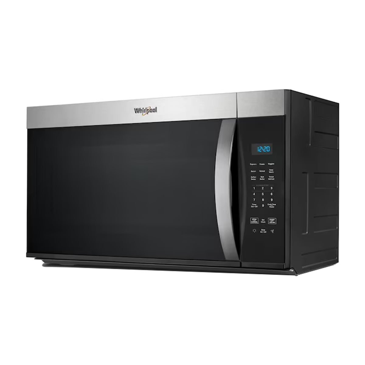 Whirlpool Microondas Extractor de 1000W | Tipo Campana | Controles Táctiles | 1.7p3 | Plateado