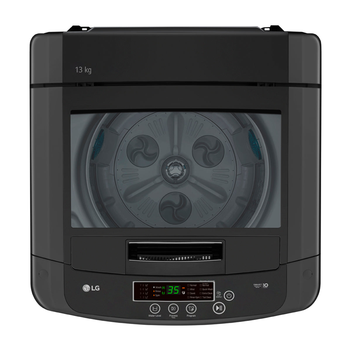 LG Lavadora Automática Smart Inverter de Carga Superior | TurboDrum | Smart Motion | Punch+3 | 13kg | Gris