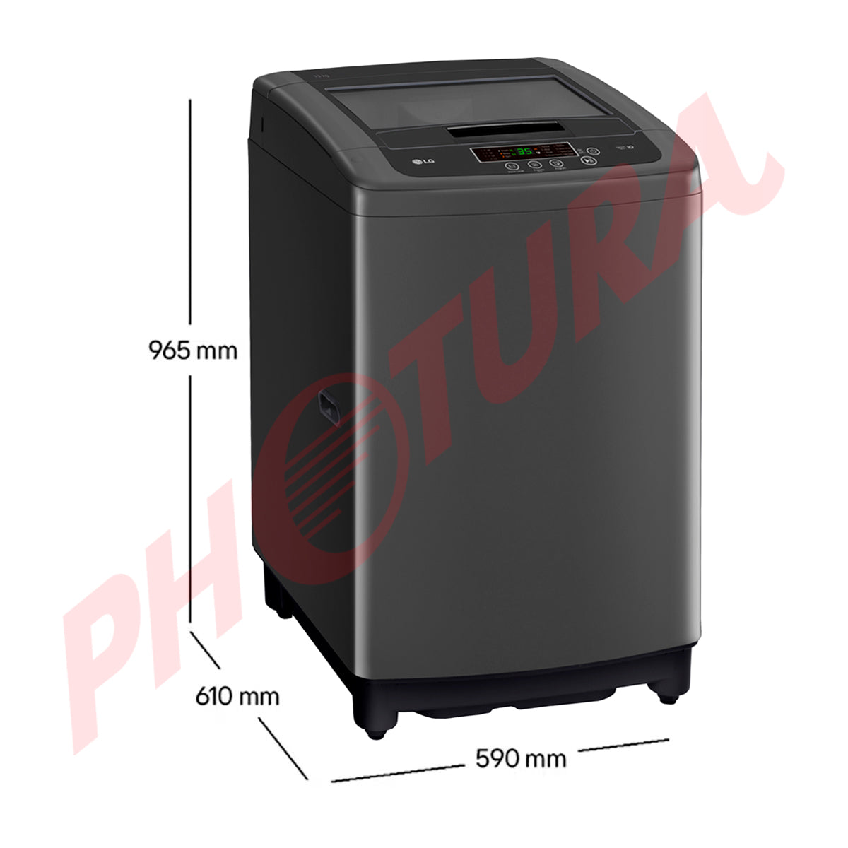 LG Lavadora Automática Smart Inverter de Carga Superior | TurboDrum | Smart Motion | Punch+3 | 13kg | Gris