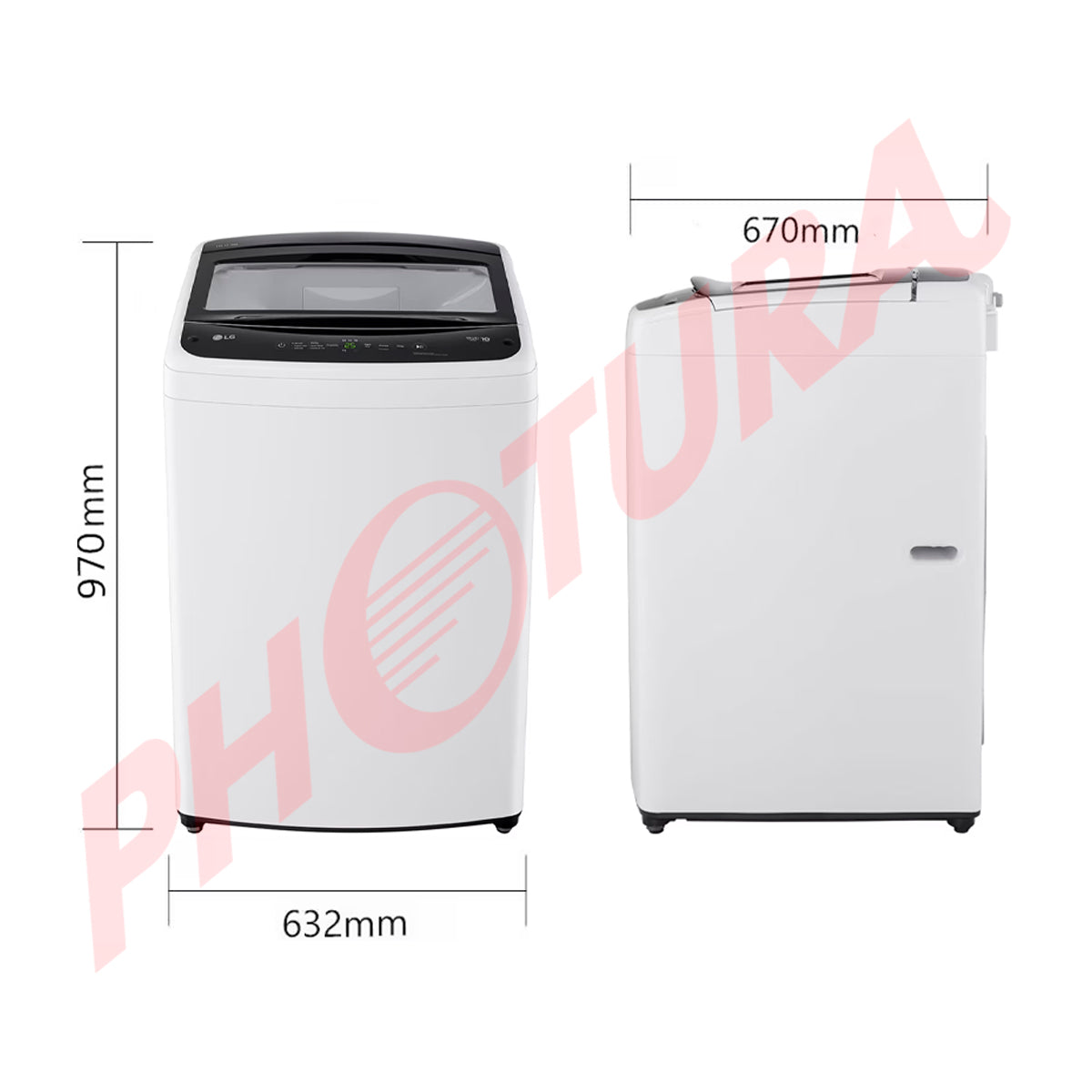 LG Lavadora Automática Smart Inverter de Carga Superior | TurboDrum | Smart Motion | 16kg | Blanco