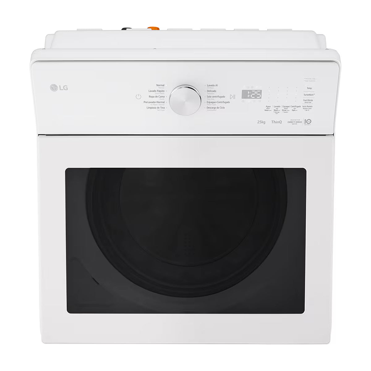 LG Lavadora Automática Inverter Direct Drive de Carga Superior | AI DD | ThinQ | 6 Motion DD | TurboWash | 25kg | Blanco