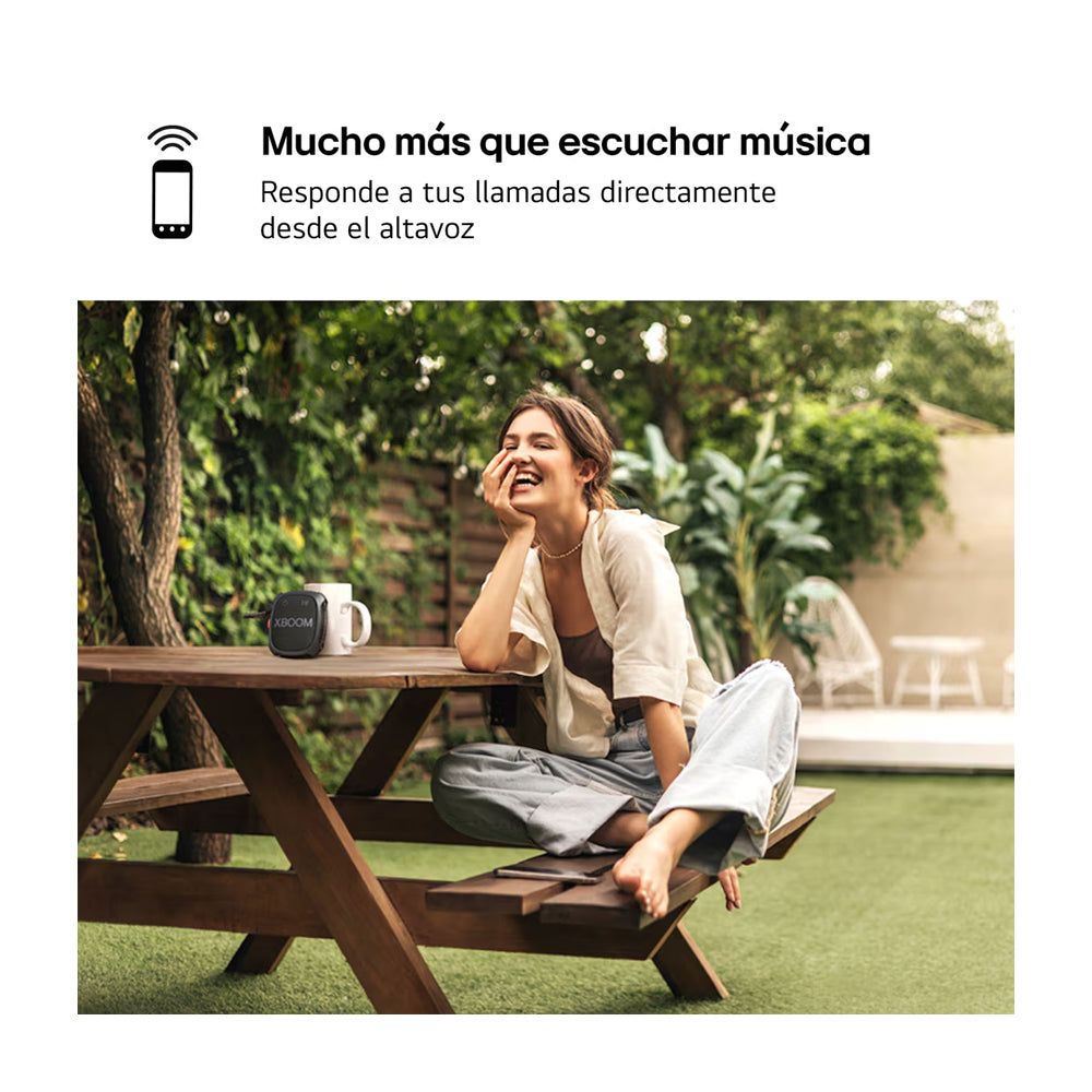 LG XBOOM Go XG2T Bocina Portátil Bluetooth Waterproof | Sound Boost | 10H | IP67 | Negro