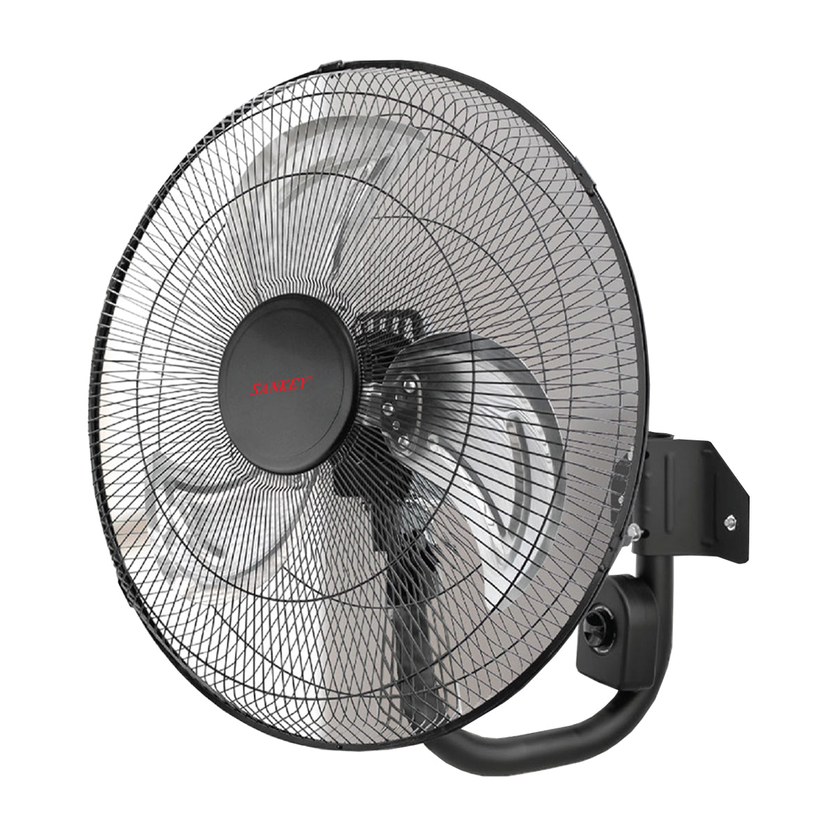 Sankey Abanico de Pared de 18" | 3 Velocidades | Altura Ajustable | Negro