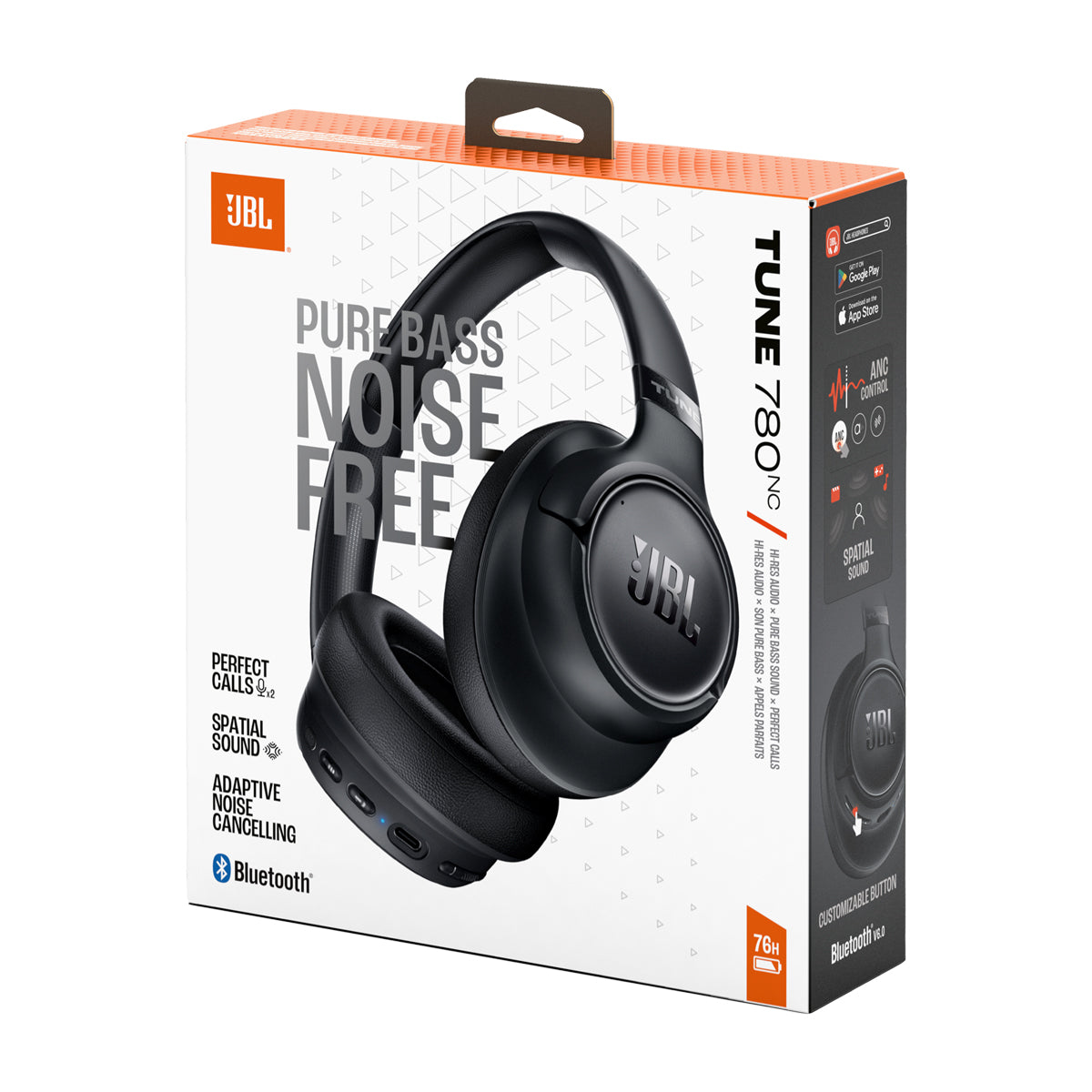 JBL Tune 780NC Audífonos Inalámbricos Bluetooth Over-Ear | Adaptive Noise Cancelling | Negro