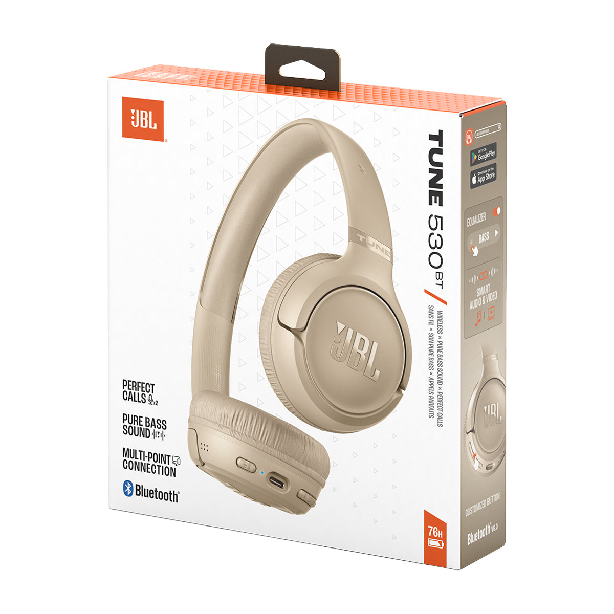 JBL Tune 530BT Audífonos Inalámbricos Bluetooth On-Ear | Beige