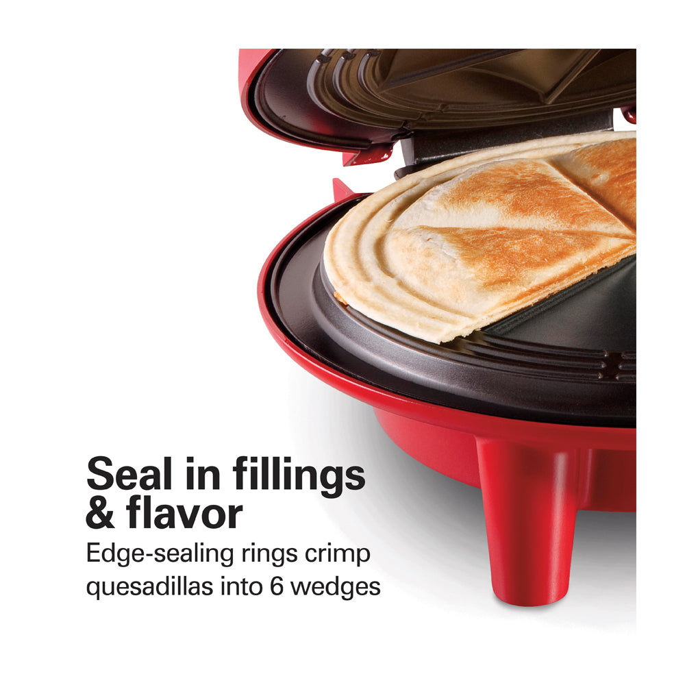 Hamilton Beach Maquina para hacer Quesadillas | 6 Piezas | 900W | Rojo