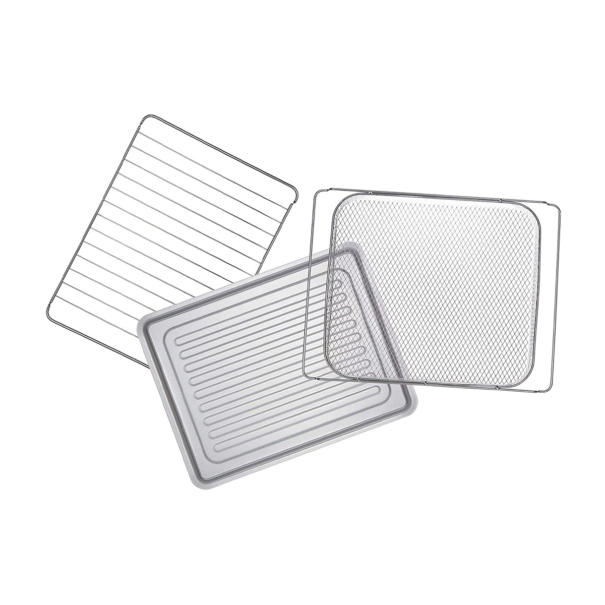 Hamilton Beach Horno Eléctrico con Freidora de Aire de 21.24L | Convección | Bandeja Deslizable | Acero Inoxidable | 1800W | Plateado