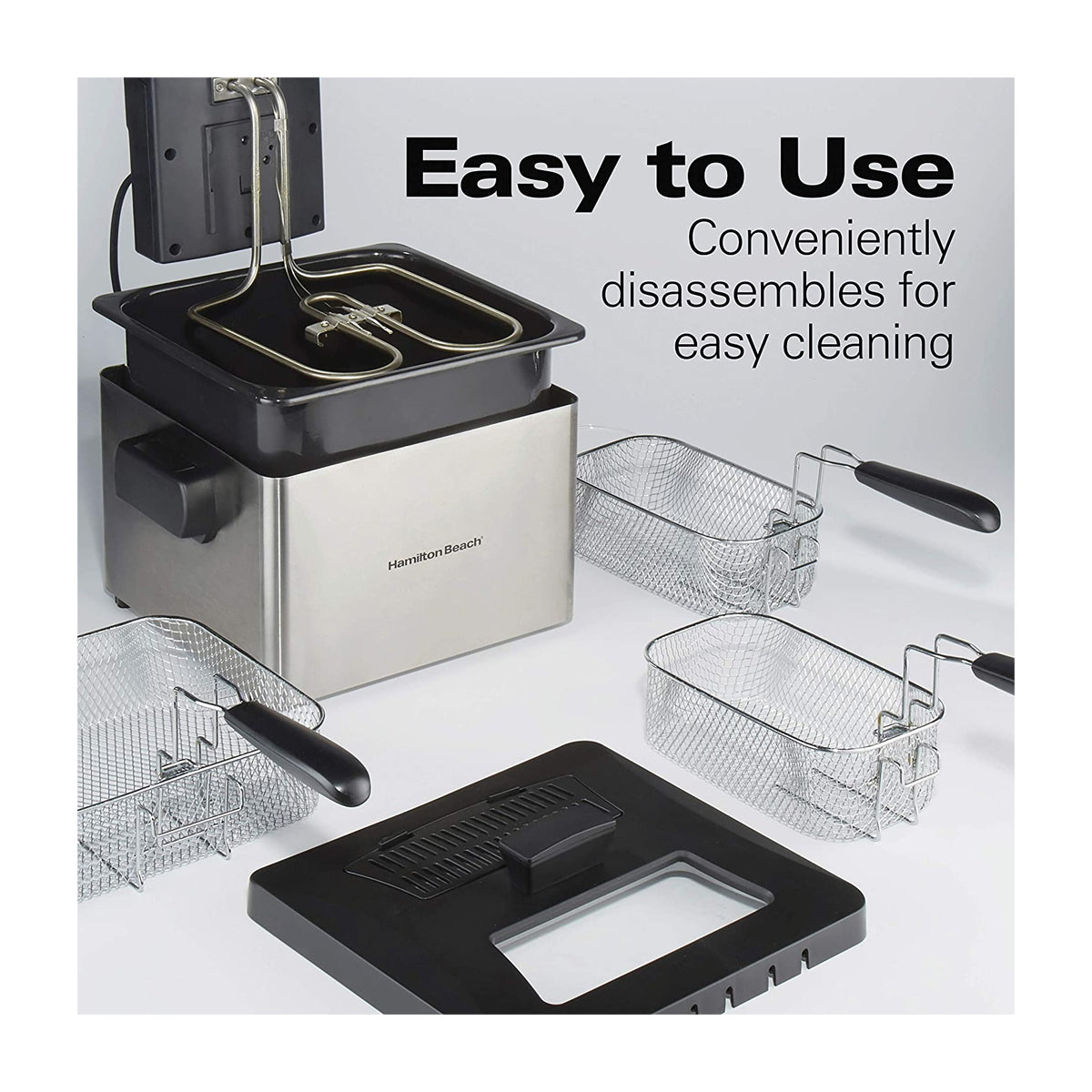 Hamilton Beach Freidora de Aceite de Inmersión | 12 Tazas | Profesional | Temporizador