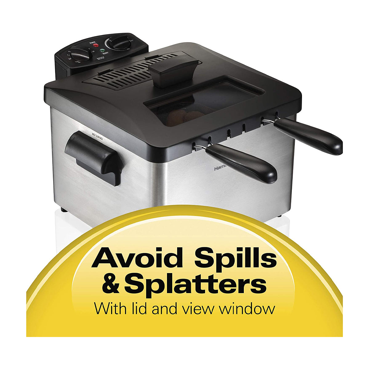 Hamilton Beach Freidora de Aceite de Inmersión | 12 Tazas | Profesional | Temporizador