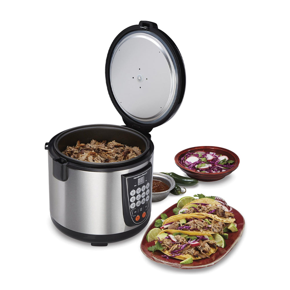 Hamilton Beach Olla Multifuncional de 4.3L | 14 Programas | Cocción Lenta | Interior Antiadherente Extraible