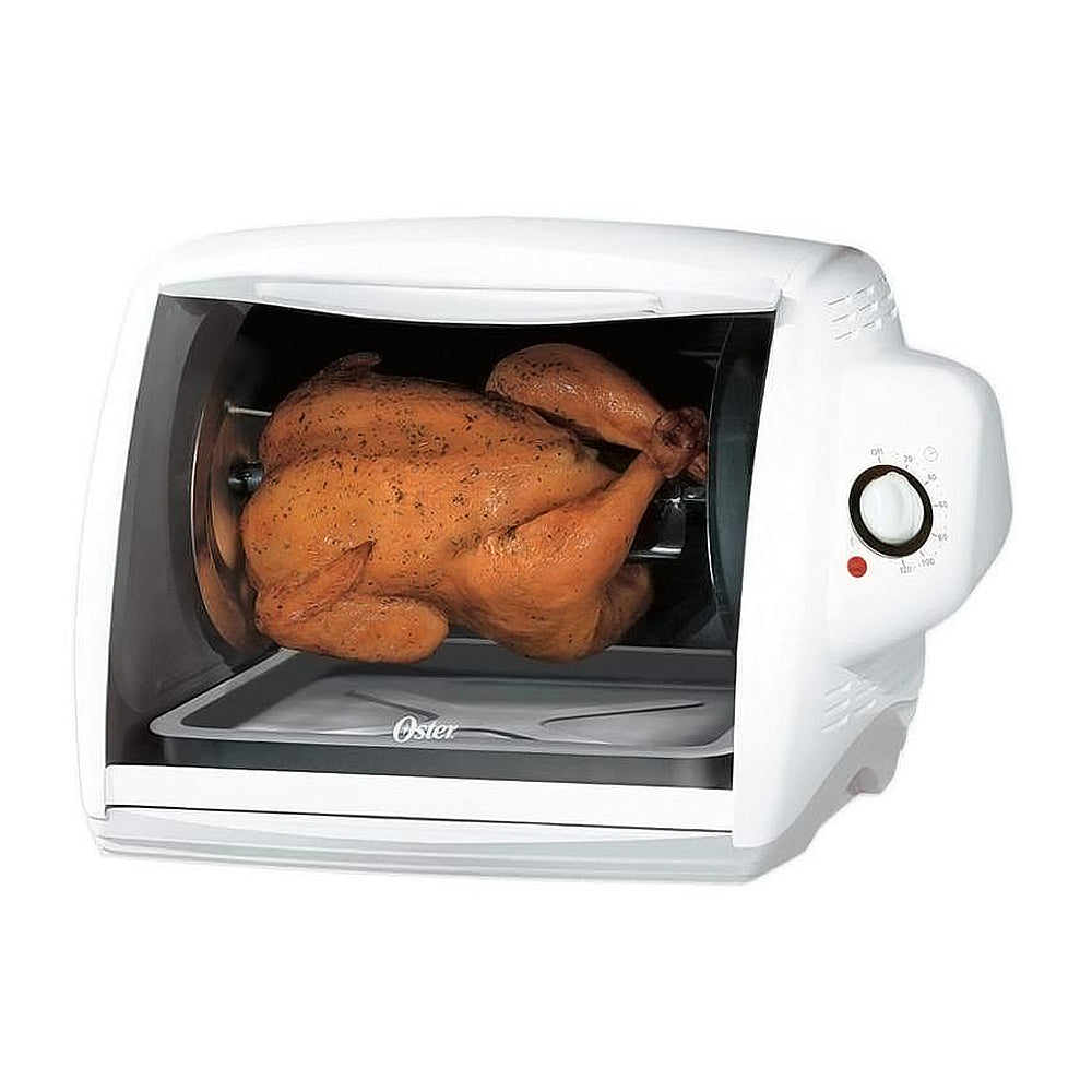 Oster Horno Eléctrico | Rostizador | Asador | Compacto | Temporizador | Blanco