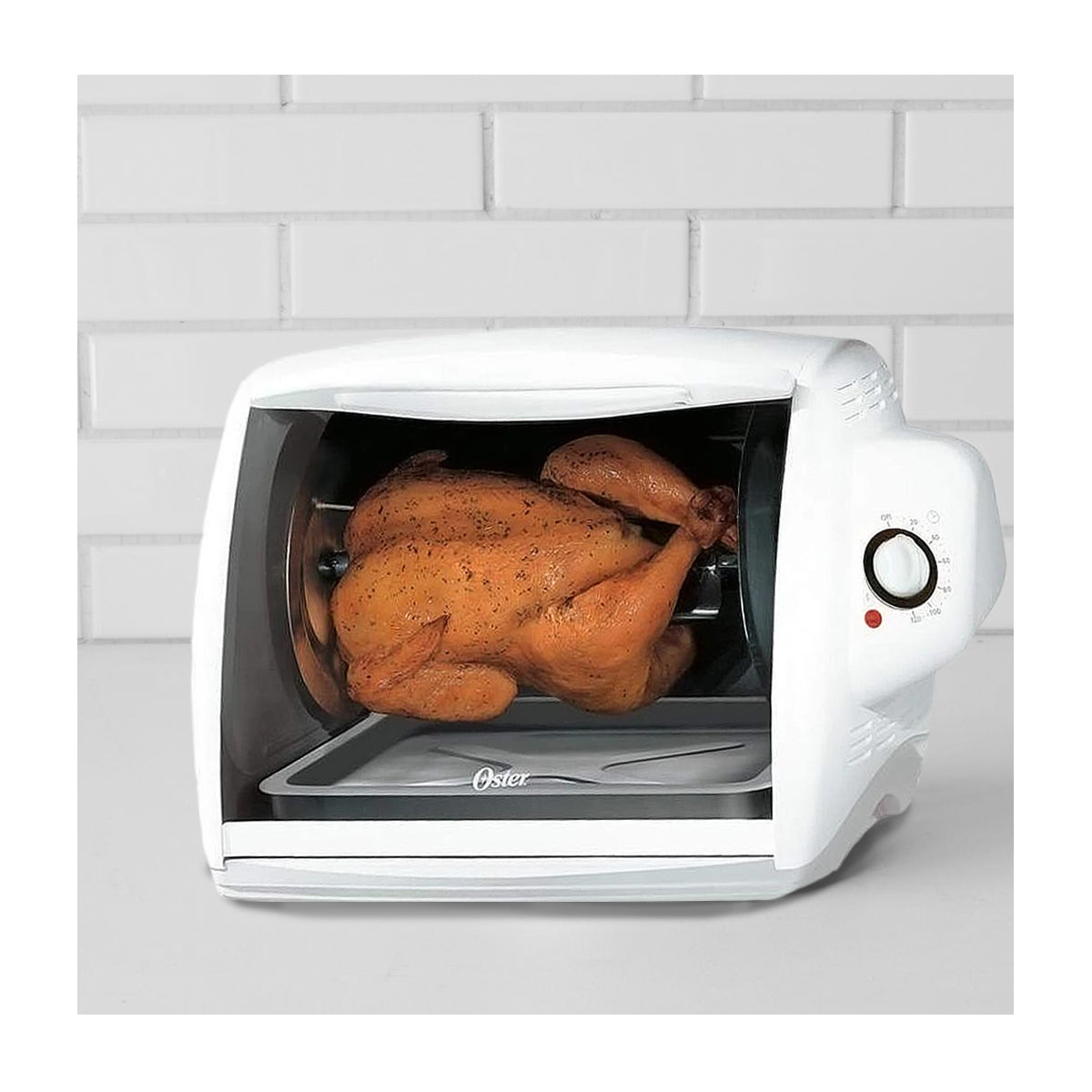 Oster Horno Eléctrico | Rostizador | Asador | Compacto | Temporizador | Blanco