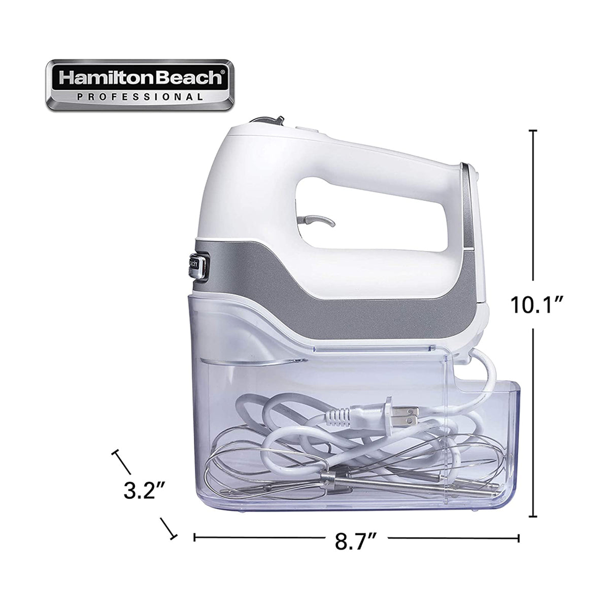 Hamilton Beach Batidora De Mano Profesional De 5 Velocidades | Blanca