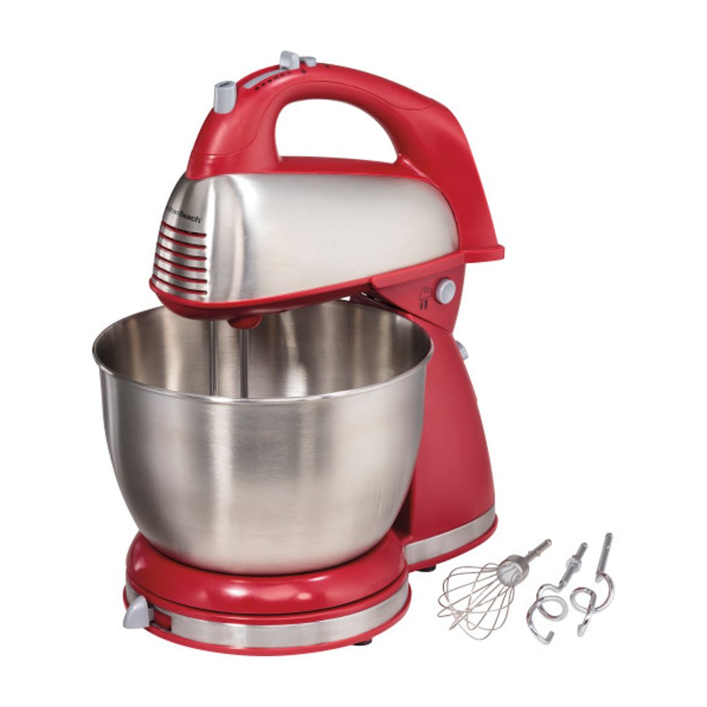 Hamilton Beach Batidora de Pedestal / Mano de 6 Velocidades | 3.8L | 290W | Rojo