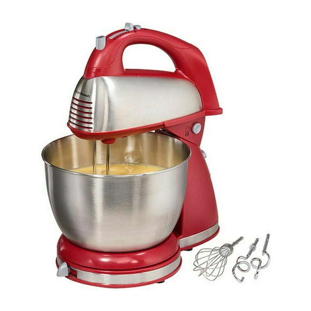 Hamilton Beach Batidora de Pedestal / Mano de 6 Velocidades | 3.8L | 290W | Rojo