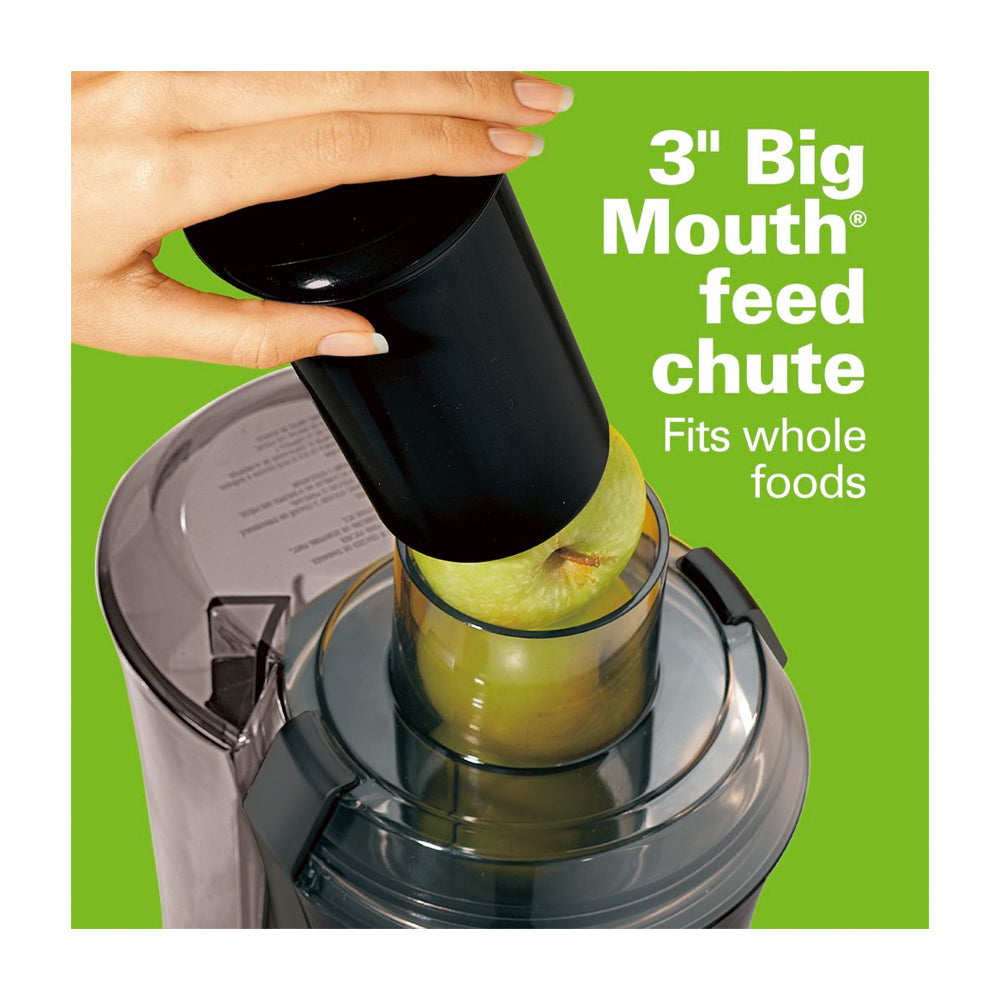 Hamilton Beach Extractor de Jugo Big Mouth® | Colector de Pula XL | 800W | Negro