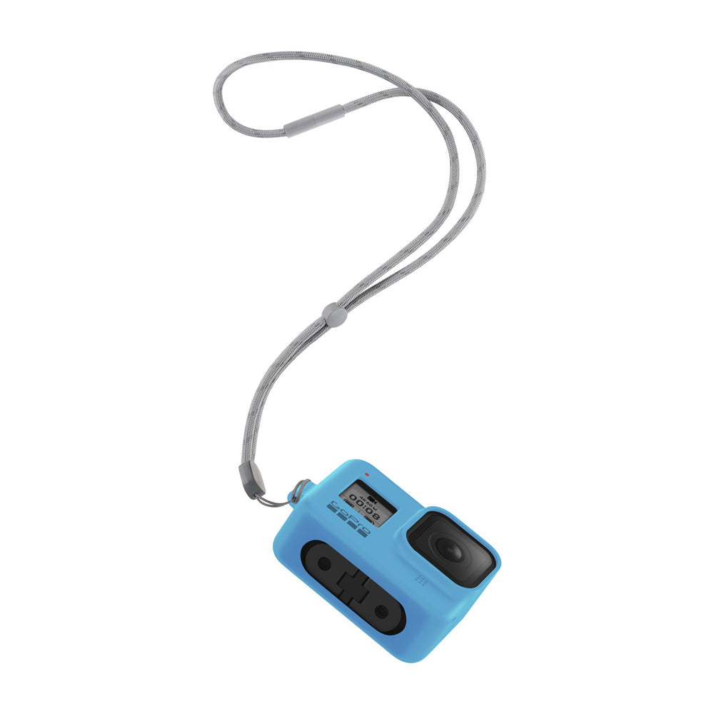 GoPro Silicone Sleeve y Lanyard | Funda y Correa para HERO 8 Black | Azul Intenso