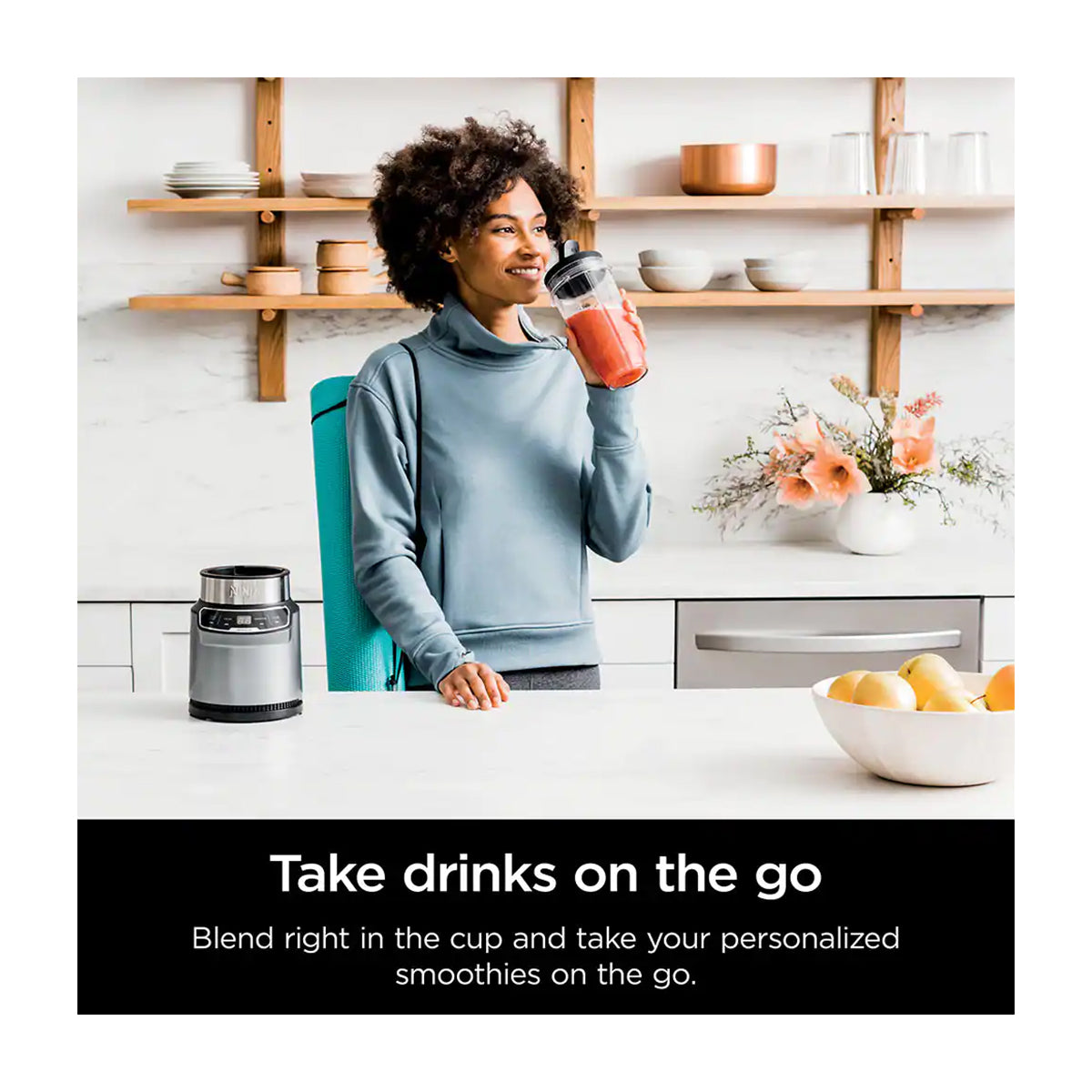 Ninja Nutri-Blender Pro Licuadora / Extractor de Nutrientes | Auto IQ | Función de Pulso | 1100W | 0.7L | Plateado