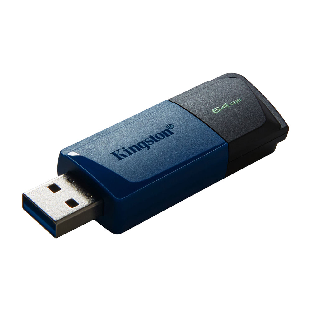 Kingston Memoria USB de 64GB | USB 3.2 | 100MB/s | Negro Azul