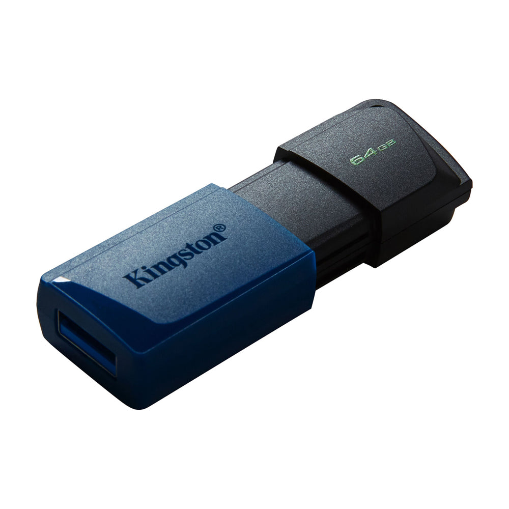 Kingston Memoria USB de 64GB | USB 3.2 | 100MB/s | Negro Azul