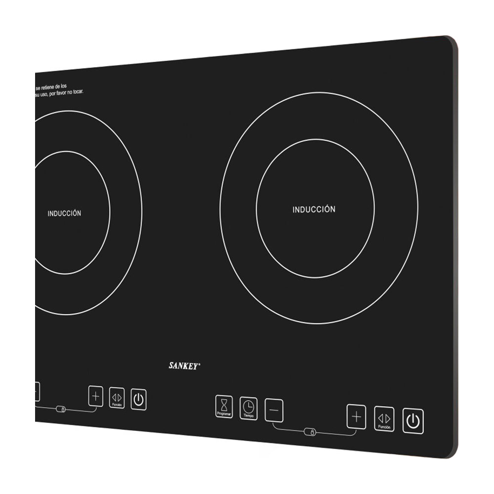 Sankey Estufa de Mesa Eléctrica | Inducción | 2 Quemadores | Multifuncional | Control Táctil | Negro