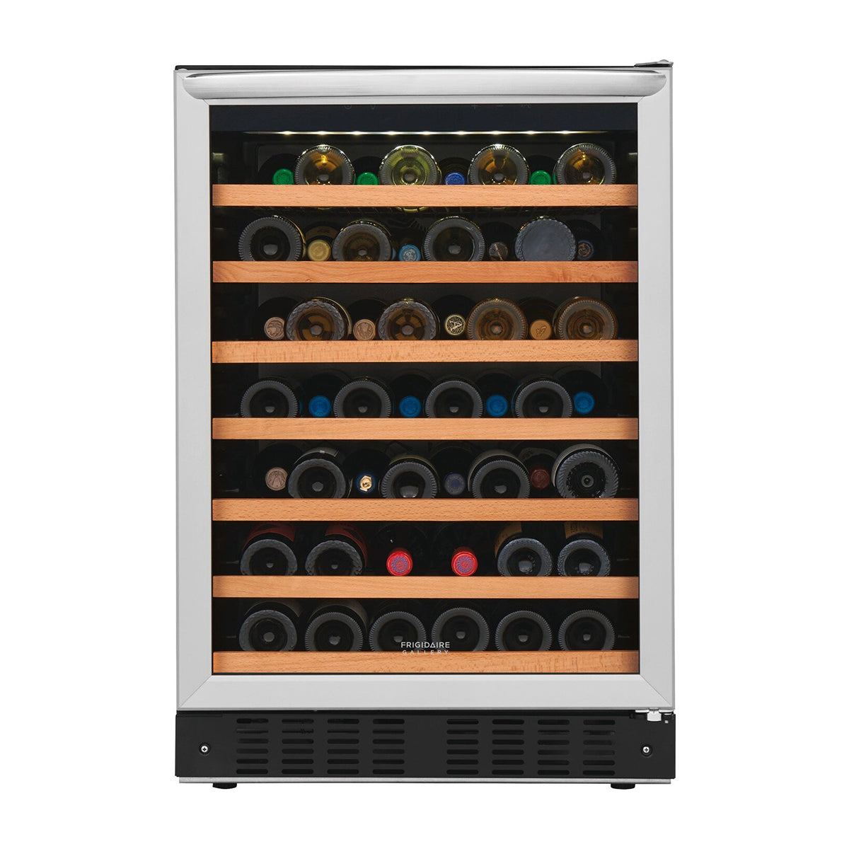 Frigidaire Vinera Empotrable de Compresor de 52 Botellas | Rejillas de Madera Deslizables