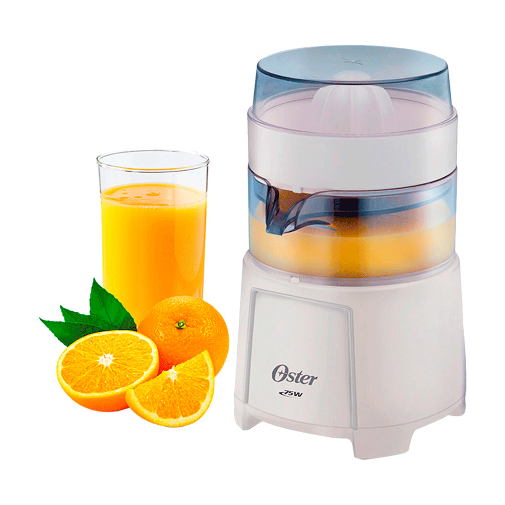 Oster Exprimidor de Jugo | 500ml | Compacto | Autoarranque | 75W | Blanco